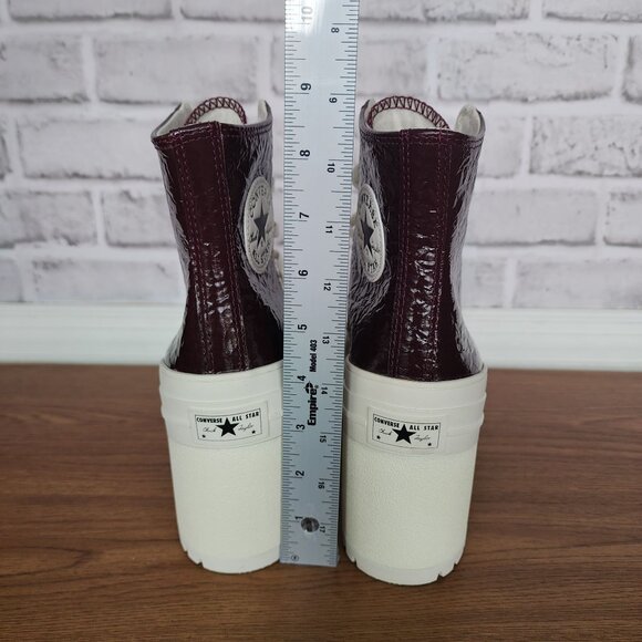 ⭐Converse Chuck 70 De Luxe Heel Crinkle Sz 6 Mens Boots Sneaker Burgundy A13387C - Picture 4 of 10